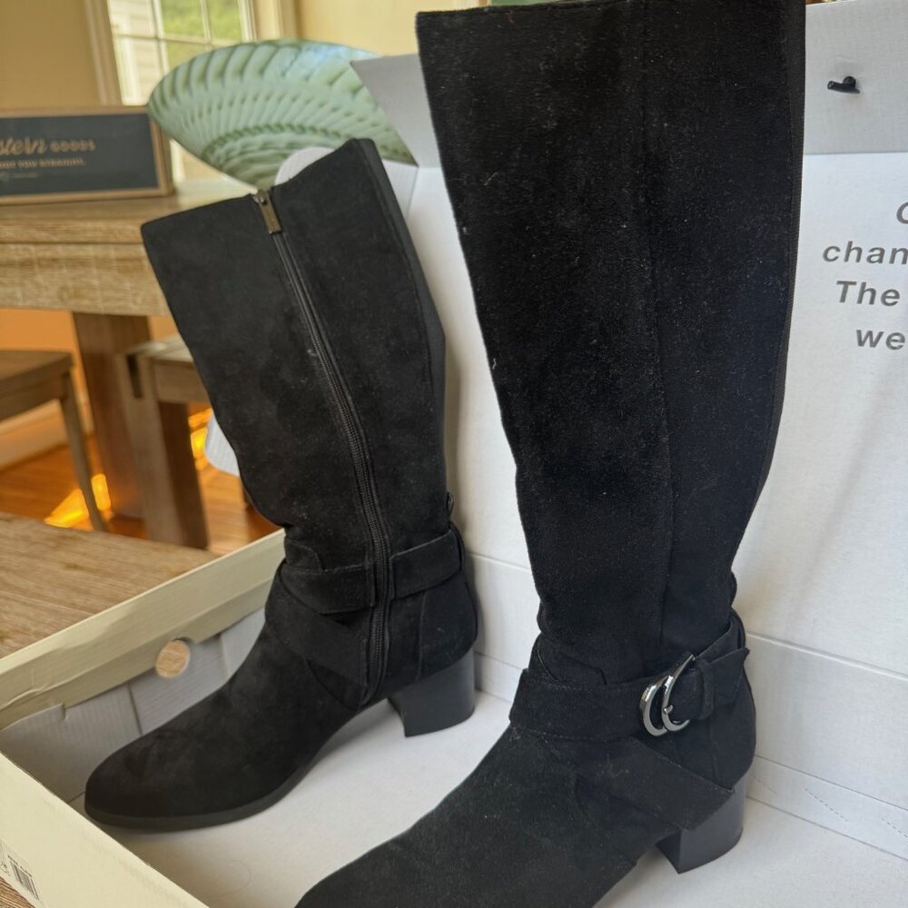 NEW Maia Maelie Boot Tall Black Anne Klein - Picture 4 of 8
